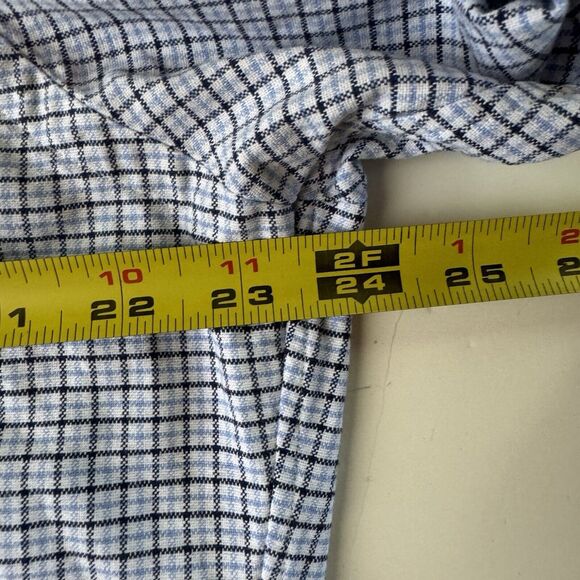 Ralph Lauren Custom Fit Button Down Blue White Checkered Shirt Men Large - Picture 5 of 14